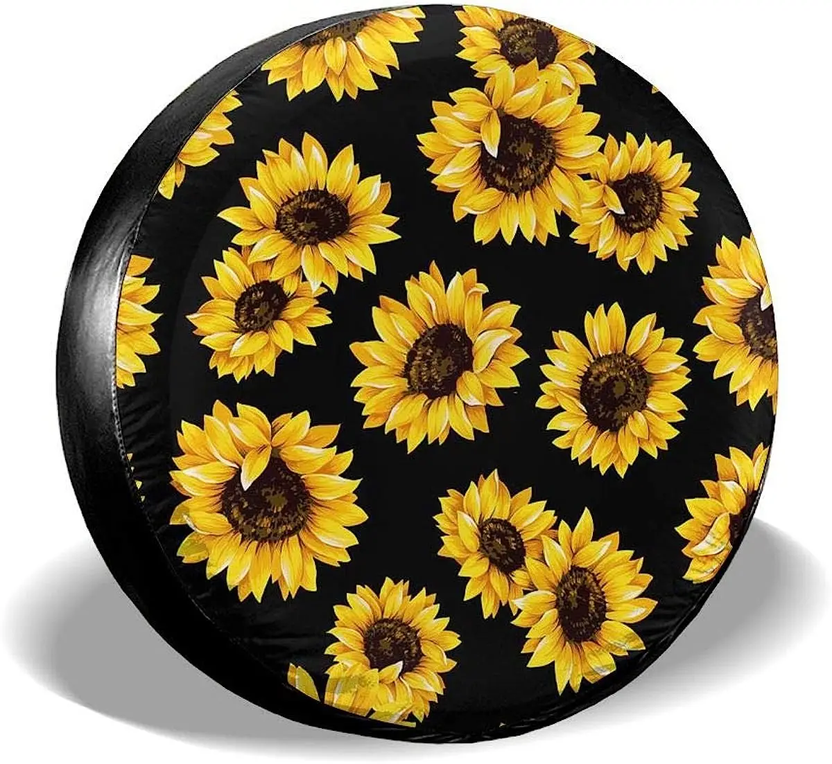 

Spare Tire Cover Sunflower Floral for Trailer Rv Truck 14 15 16 17 Inch Sunscreen Dustproof Corrosion Proof Wheel Cover Travel