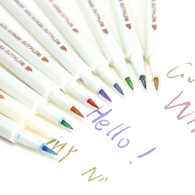 

17Colors Metallic Markers Pens Manga Crafts DIY Card Making Art Brush Pen Set Drawing Graffiti Stationery Office School Supplies