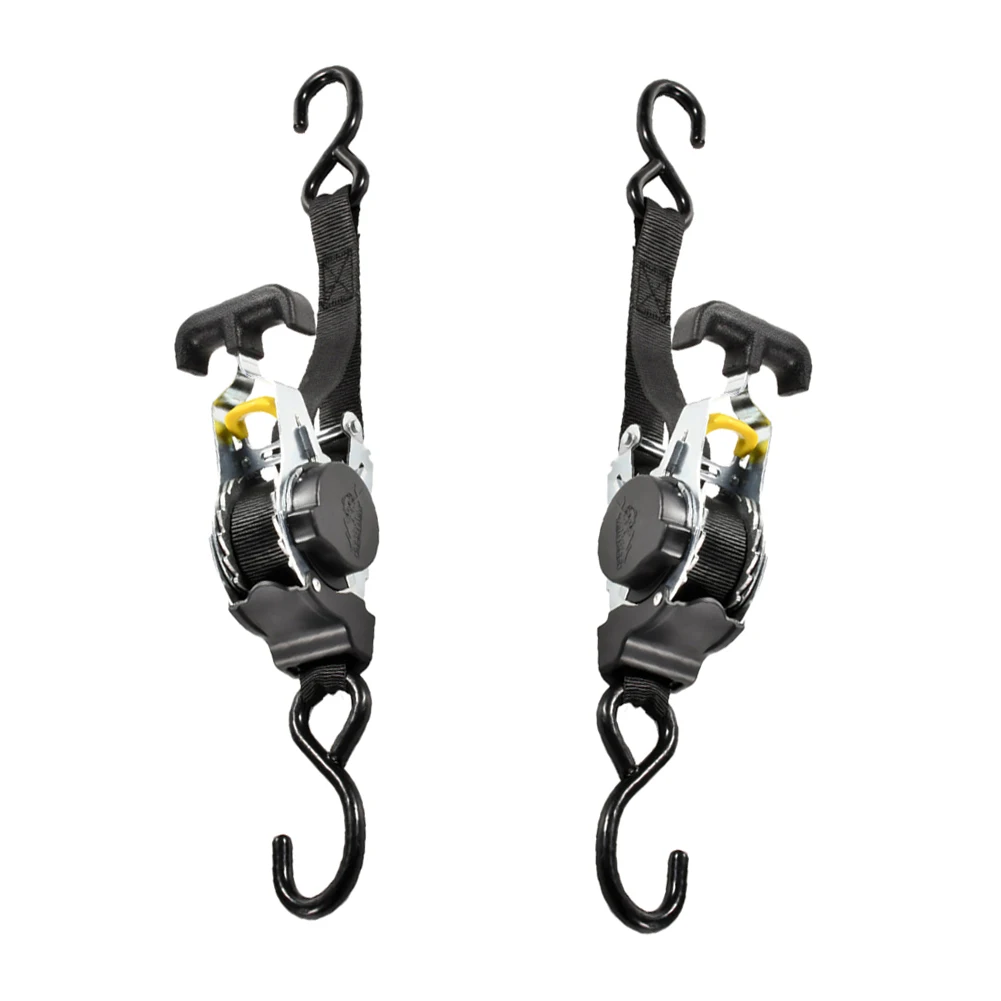 Load Luggage Strap S Hook Ratchet Tensioner Belt Tie Down Retractable Ratchet Straps For Trailers Vehicles Boat