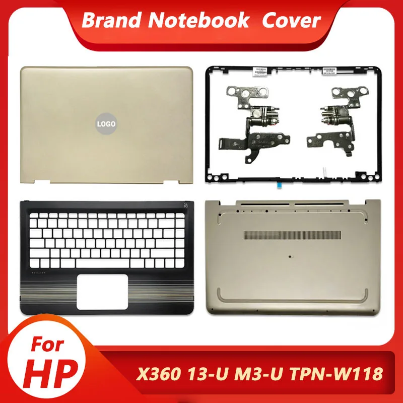 HP Pavilion X360 13-U M3-U TPN-W1118 노트북 케이스 LCD 뒷면 덮개 전면 베젤 경첩 손목 받침대 하단 ..