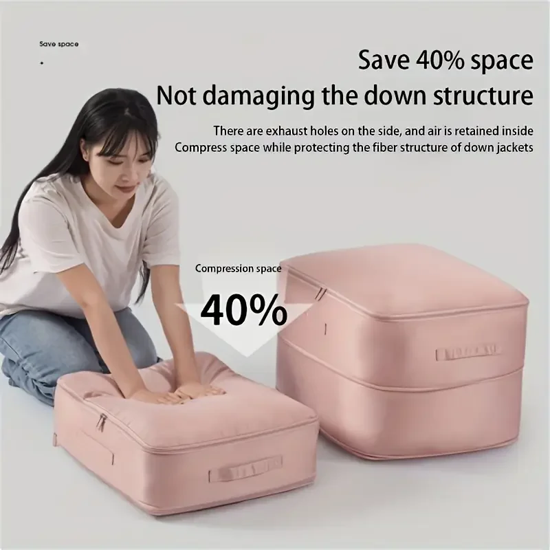 1pc Heavy-Duty Self-Compression Storage Bag,Ultra Space-Saving Organizer for Comforters, Clothes, Blankets,Clothes Storage