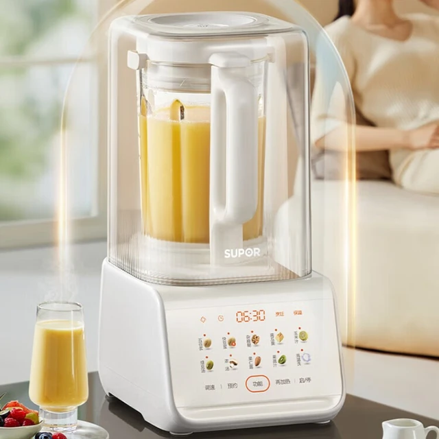 SUPOR Machine à lait de soja entièrement automatique sans cuisson avec presse-agrumes basse fréquence et grande capacité de 1,5 L 1