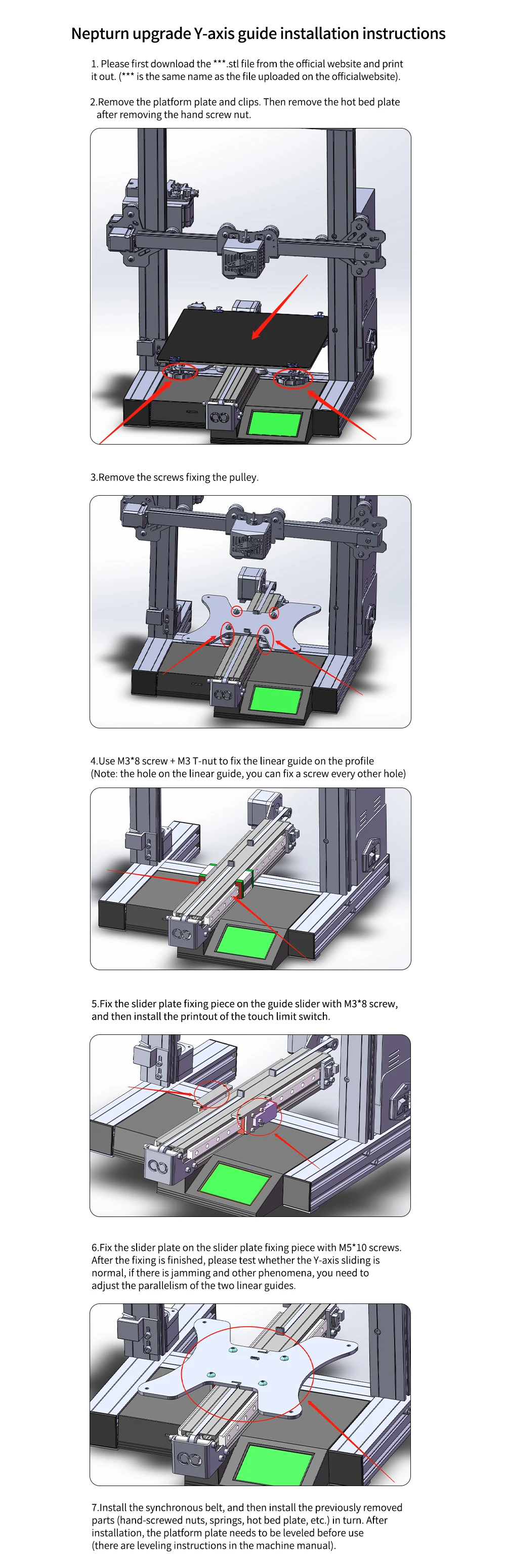 3, V2, Ender-3 Pro, Dual MGN12H, 300mm, Rail Set Acessórios