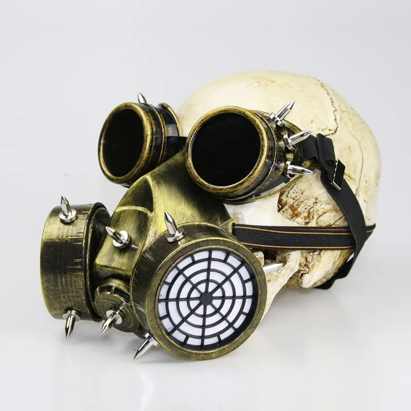 Easter Steampunk Creative Mask Goggles Halloween COSPLAY Prop Gift Steampunk Fashion Retro Rivets Gas Respirator Gothic Anti Fog