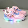 LED Kids Shoes for Girls Cute Cartoon Hello Kitty Shoes Baby Girl Kawaii Canvas Shoes Soft Bottom Sneakers Casual Shoes 5