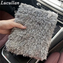 Microfiber Car Wash Pad - Soft Plush Fiber Cloth for Safe and Effective Cleaning (2 PCS Grey Fiber Pad)