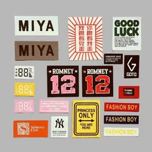 

Mixed 19Pcs/Set Soft Cloth Labels Various Letter Embroidery Hand Made For Diy Knitted Printed Cotton Woven Sewing Accessories