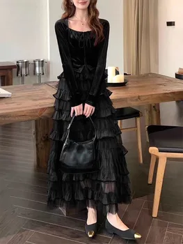 Women's Elegant Tulle Long Skirt Sweet Puffy Fluffy Layered A-Line Tutu Cake 5