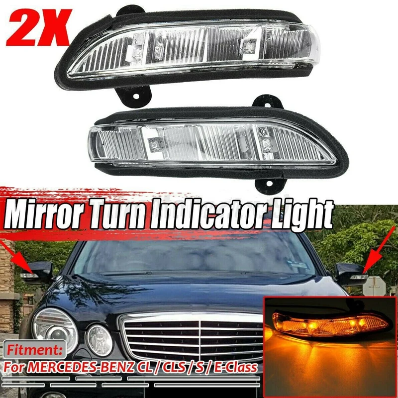 

Turn Signal Light Car rearview Mirror lamp For Mercedes Benz W211 W221 W219 2007-2010 E320 E350 E550 S600 2198200521 2198200621