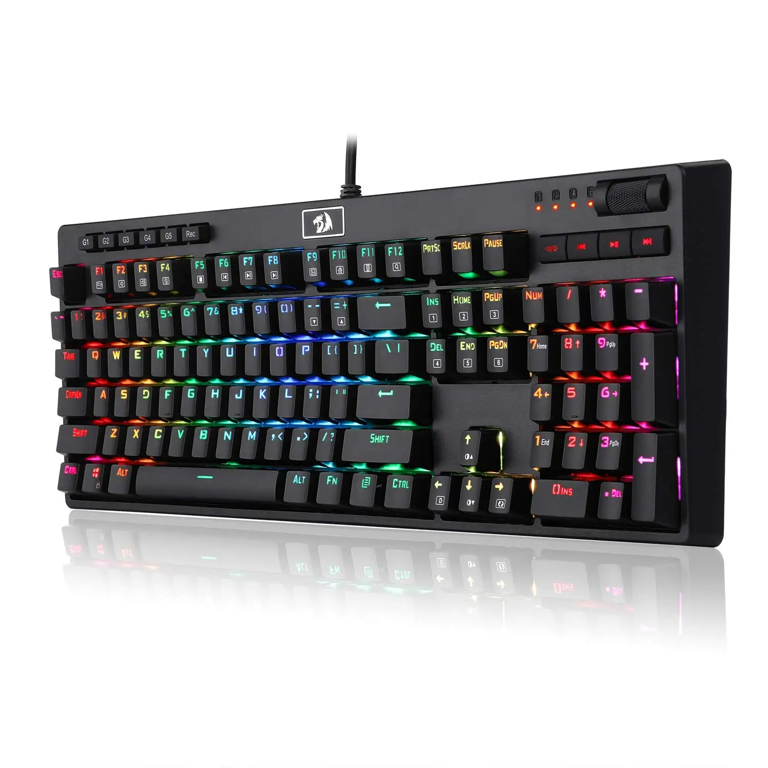 

REDRAGON MANYU K579 MECHANICAL GAMING KEYBOARD WIRED RGB LED BACKLIT 114 KEYS MECHANICAL GAMERS KEYBOARD WITH MACRO KEYS FOR PC