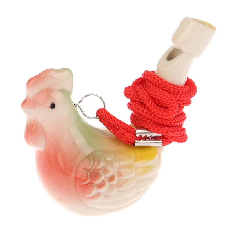 1pc Random Coloured Drawing Water Bird Whistle Ceramic Water Bird Whistle Musical Instrument Cute Outdoor Team Sports