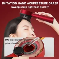Peigne de Massage électrique Portable à lumière rouge, 3 Modes, peigne Laser pour follicules pileux sur la tête, applicateur d'huile essentielle 2