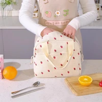 Sacs à main alimentaires imprimés floraux mignons, sac à déjeuner thermique Portable, Durable, étanche, refroidisseur de bureau, étui isolé sur glace, sac de Camping Ins 5