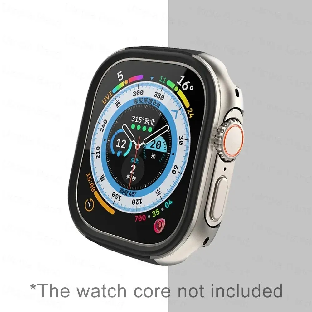 Titanium Color Waterproof Matte Zinc Alloy Protector for Apple Watch Ultra 2 49mm