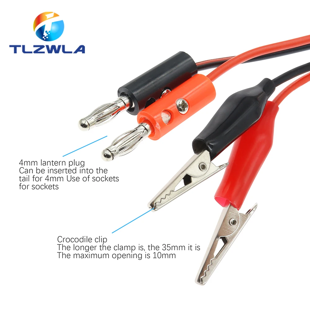 4mm Injection Banana Plug Shrouded Copper Electrical Clamp Alligator Clip Test Cable Leads 1M Testing Probe Alligator Clips Electric Test Clamp Test Lead Cable Test Cable Test Cable Lead Electrical Clamp Test Leads
