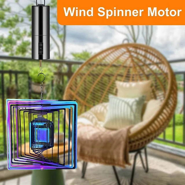 4-Pack Solar Wind Spinner Motors - Hanging Rotating Kits For Garden Decor & Displays