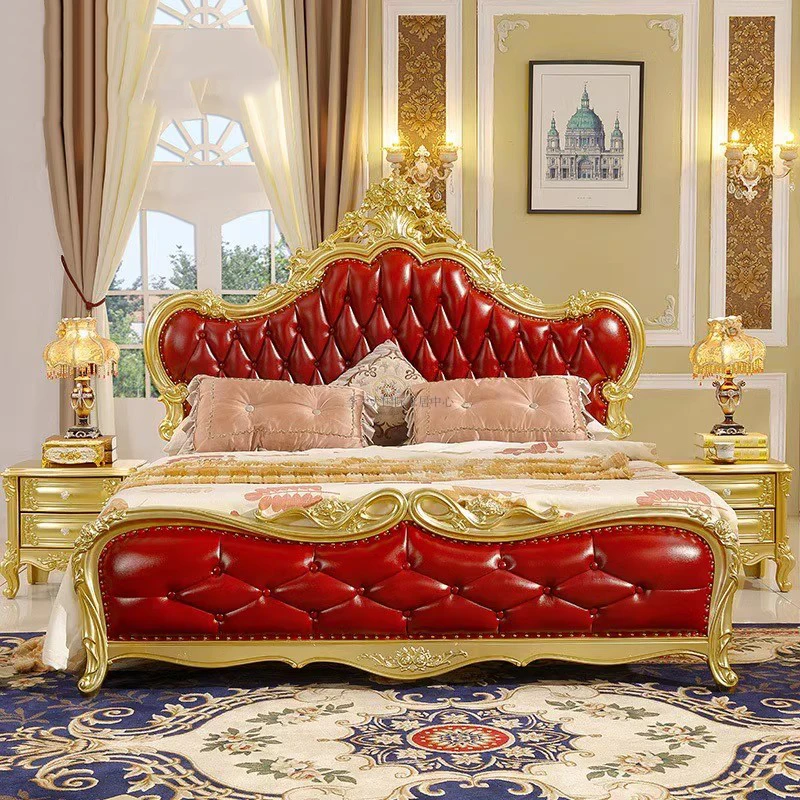 BedroomModernBedsVintageMultifonctionLuxuryLoungeBedWooden