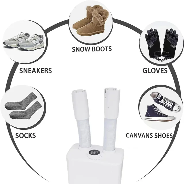 180W Retractable Boot Dryer , Shoe Dryer and Glove Dryer with Timer,Quick Drying ,Eliminate Damp Odor and Degerming 5
