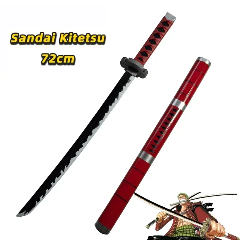 72cm Anime Cosplay Roronoa Zoro Katana Sword PU Wado Ichimonji Sword  Role Playing Qiu Shui Samurai Weapon Party toy Sword 5