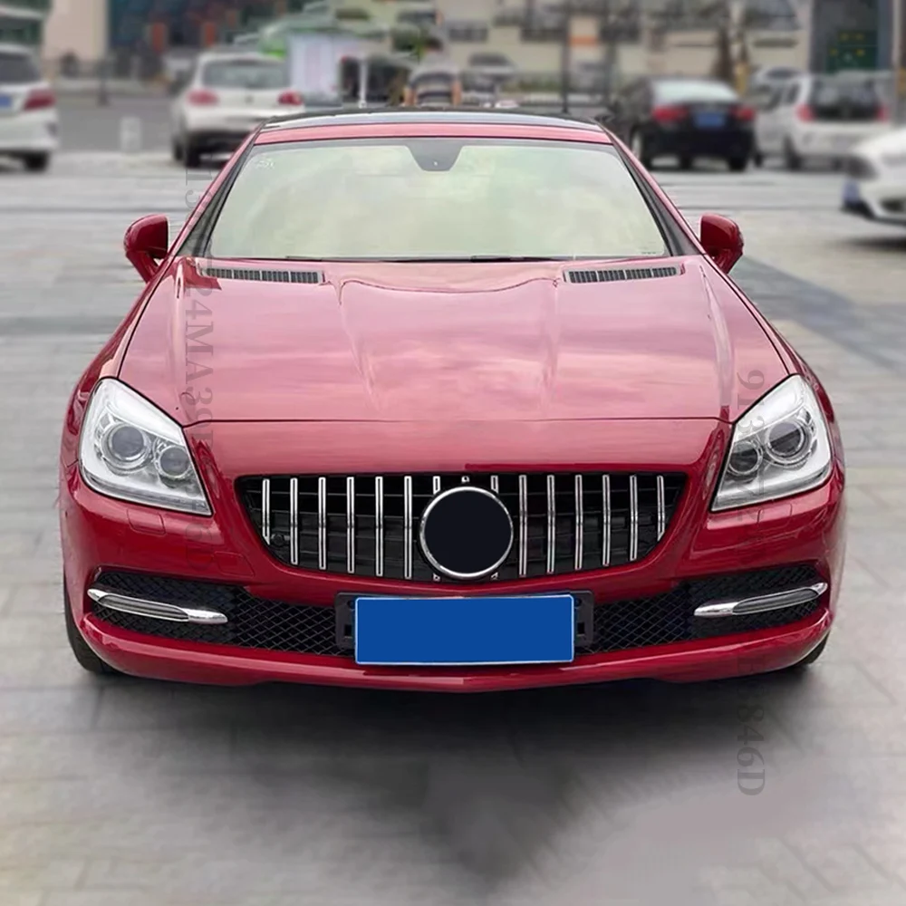 메르세데스 R172 SLK 2011-2015 다이아몬드 GT 엔진 후드 메쉬 라디에이터 그릴 바디 키트 프론트 그릴 범퍼 그릴에 적합