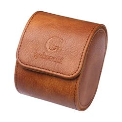 Elegant PU Leather Single Watch Storage Box - Travel Case & Gift Holder (Brown)