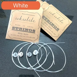 Premium Nylon Ukulele Strings Set - 4-Pack by Stonego (WHITE)