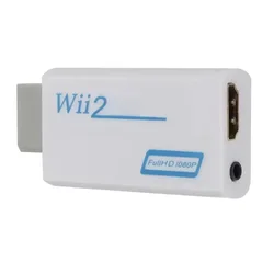 High - Definition HDMI - Compatible Converter Adapter with Audio Output for Enhanced Gaming Experience (White)