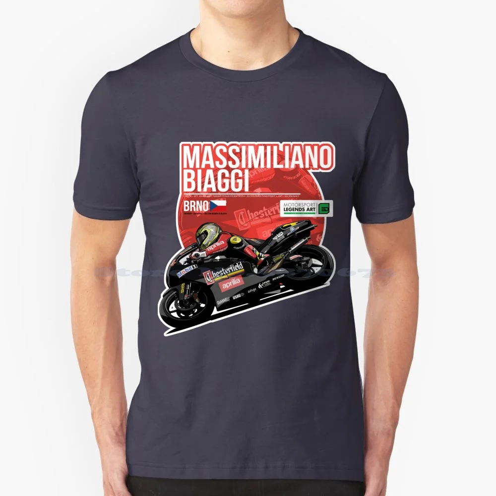 Masimiliano Biaggi-1994 T-Shirt Adatta100% Cotone Tee Masimiliano Biaggi 1994 Adattatori 250Cc Evan Deciren World Champions Max