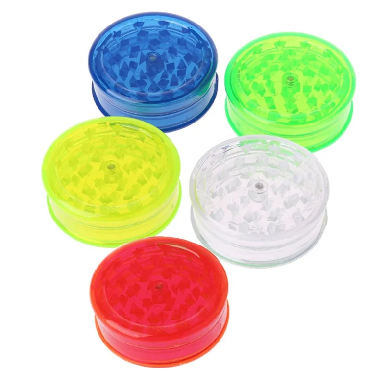 3Pcs 60MM 3 Layer Plastic Tobacco Herb Grinder Smoking Accessories Round Shape Crusher for Smoke 4