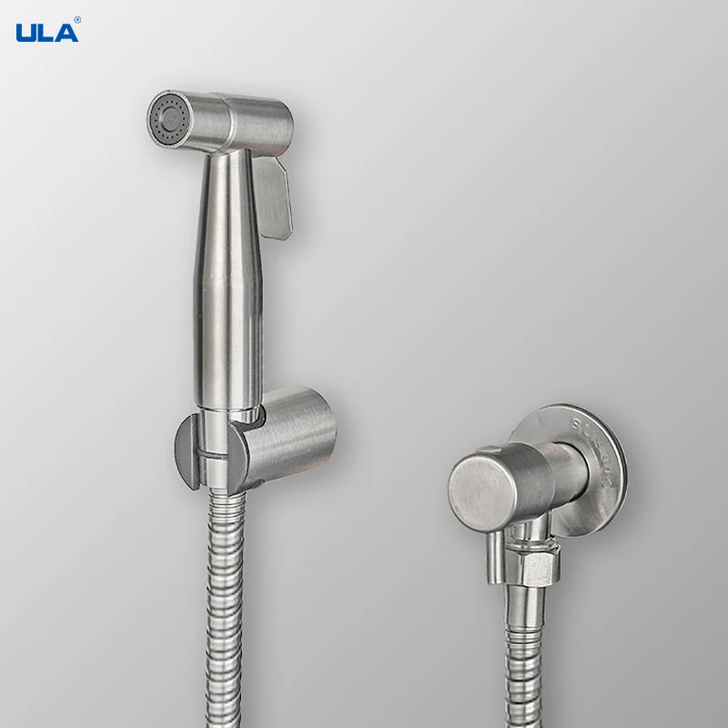 ULA สแตนเลสแบบพกพา Bidet Sprayer แปรงห้องน้ํา Bidet ก๊อกน้ําห้องน้ํา Shattaf วาล์ว Jet ชุดสุขอนามัยฝักบัว 1