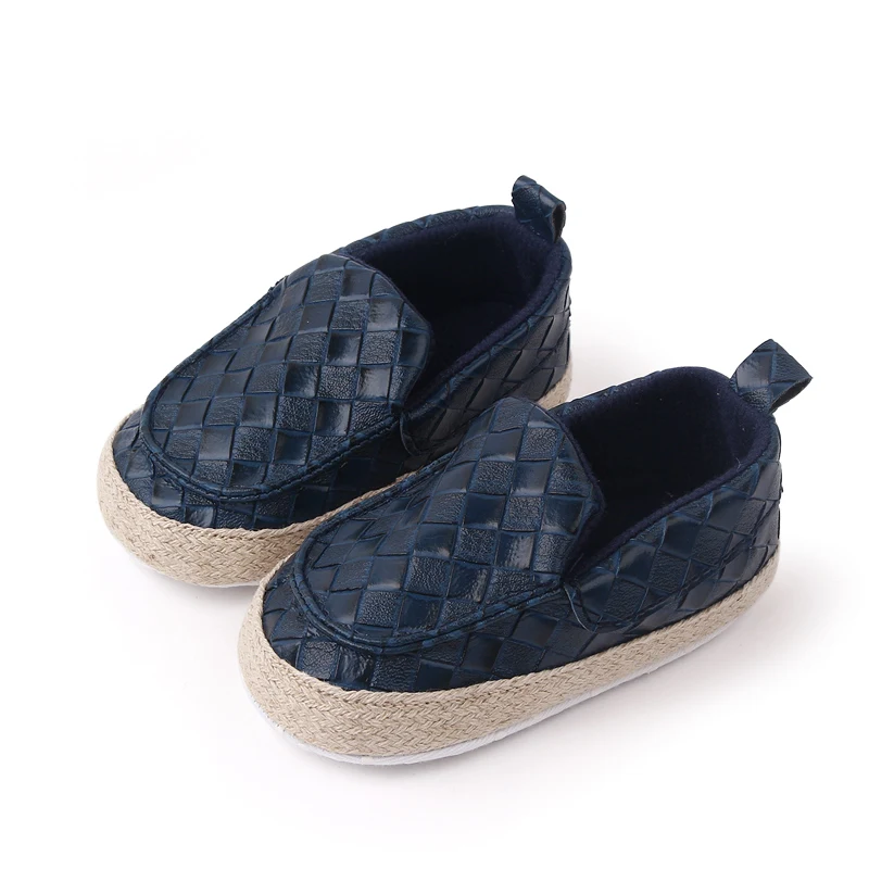 Baby Slip-on Prewalking Shoes for Toddler Boys 3 to 6 Month First Step Shoes Soft PU and Cotton Baby Walking Shoes 5