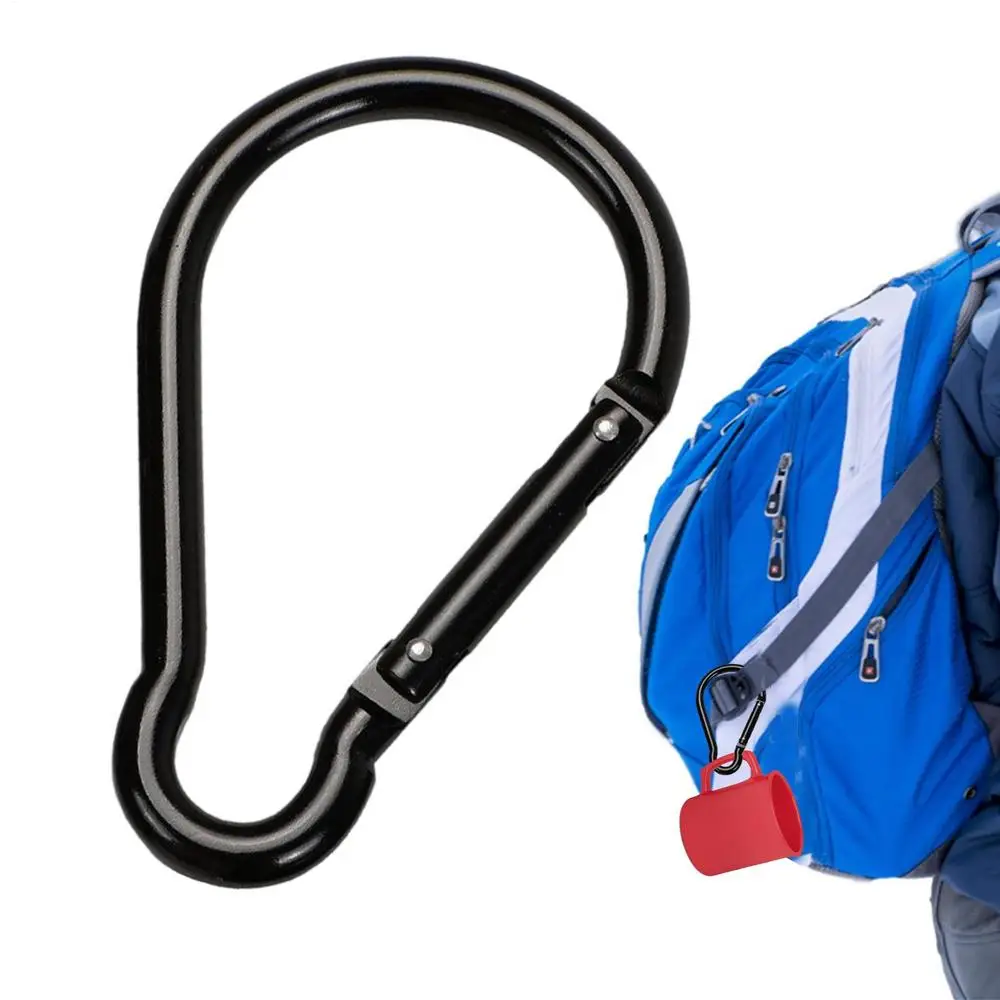 Karabinerhaken aus Aluminiumlegierung, Kürbisform, nicht verriegelbares Design, großer Karabiner für Wandern, Camping, Schnellverbindungs-Verschlussring, Karabinerhaken – Detail 1