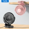 TOPK Mini Portable Clip on Fan,USB Desk Fan,3 Speeds Quiet Wind 720° Rotate Personal Electric Fan,Standing fans for Room Home 1