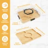 Charcuterie Board with Clear Lid Portable Charcuterie Box with Compartments Mutifunctional Cheese Board Box Practical House 6