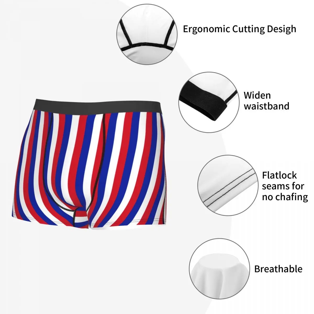 France Flag Boxer Shorts For Men 3D Print Male French Proud Underwear Panties Briefs Stretch Underpants 5