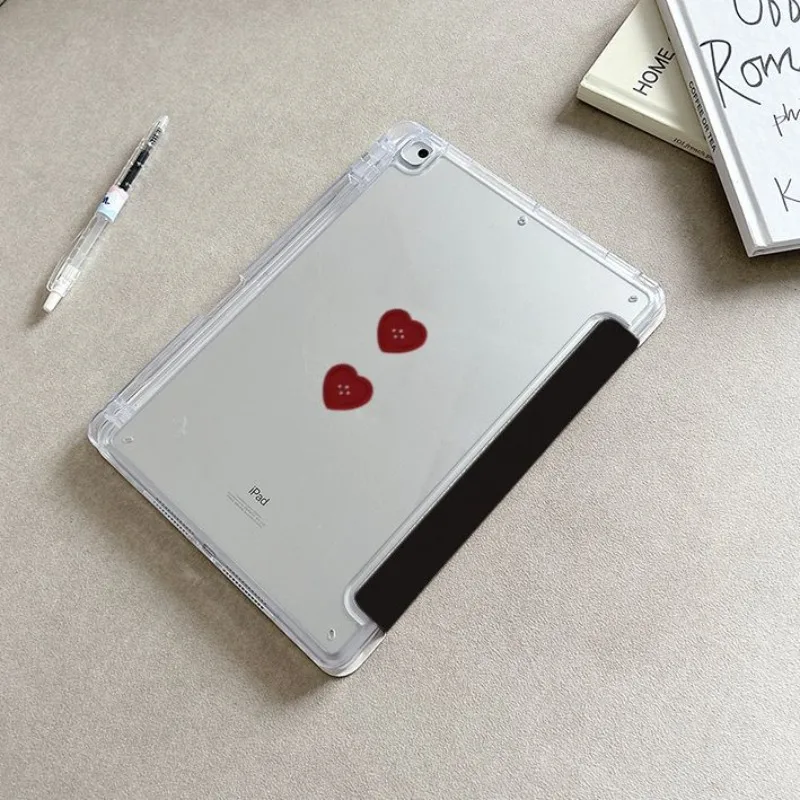 White Love Adornment Tablet Case with Enhanced Protection and Stylish Design