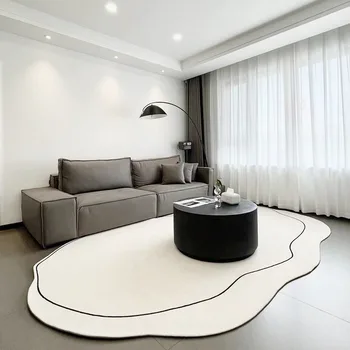 Tappeto per soggiorno Tinta unita Morbido antiscivolo Tappeto per camera da letto Comodino peloso Tappetino per grandi aree Tappeti per la decorazione della casa Alfombras