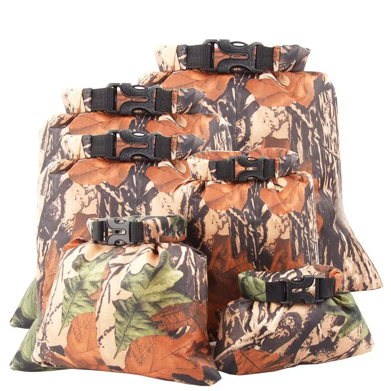 6Pcs Outdoor Bags 1.5/2.5/3/3.5/5/8L Waterproof Dry Bag Durable Tear-Resistant Camping Drifting Hiking Rafting Swimming Bag