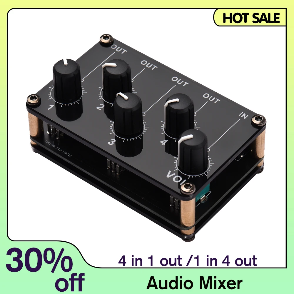 1 in 4 out Passive Mixer Module Mini Stereo 4Channel Passive Mixer