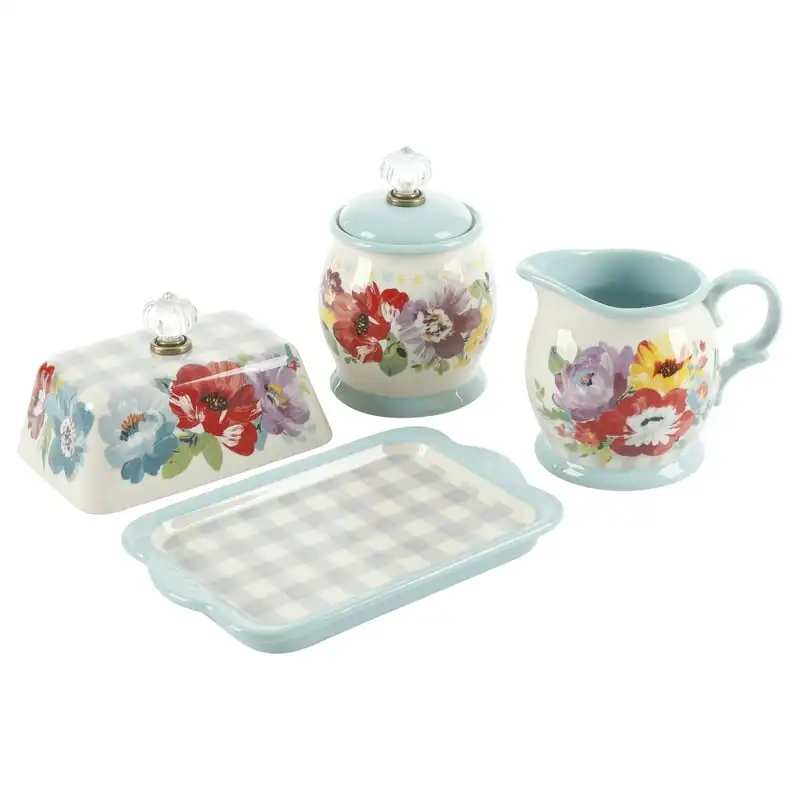

Romance Butter Dish + Cream and Sugar Set