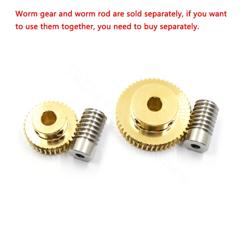 1pc 1M Turbine Worm Gear 15Teeth 20Teeth 25Teeth 30Teeth Transmission Ratio 1:15/20/25/30 Brass Gear 45# Steel Worm electric bike gear motor gear transmission gear electric chain saw gear cassette deck tape gear