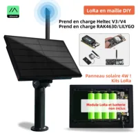 Panneau solaire 4W 868 915Mhz, batterie extérieure étanche, application méshtastique Heltec LoRaWAN pour RAK4631 LILYGO ESP32 Arduino bricolage LoRa IoT 1