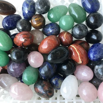 자연 혼합 된 석 영 계란 마사지 스톤 크리스탈 치유 쥬얼리 로즈 쿼 츠 계란 선물에 대 한 모양 1pcs