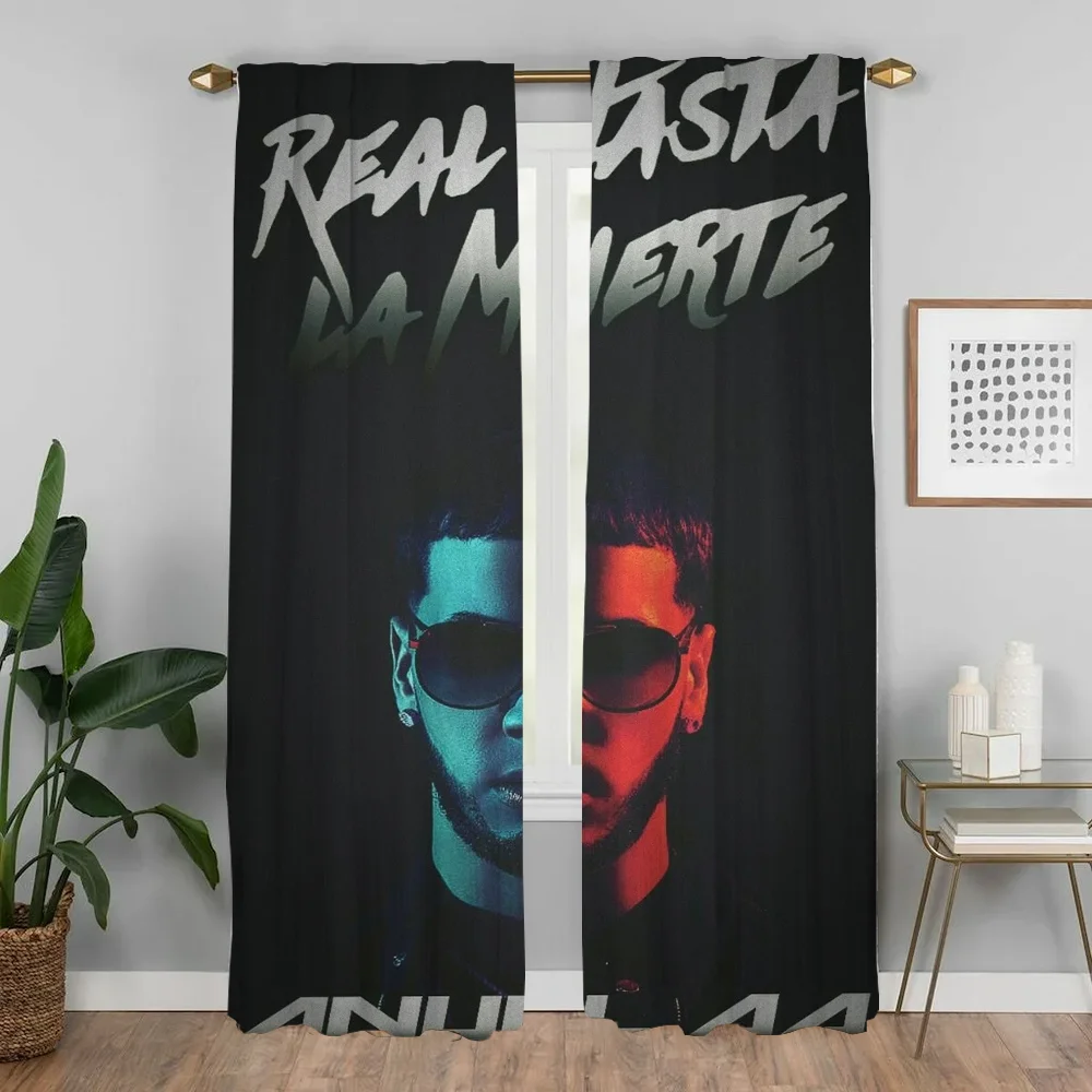 Kitchen Curtains for Camera Anuel Aa Blackout Curtain for Room 2 Panel Home Interior Curtains Shades Halloween Decoration Living 3