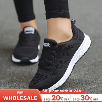 Femmes Chaussures Décontractées Mode Respirant Marche Maille FlatShoesSneakers Blanc Femme Chaussures