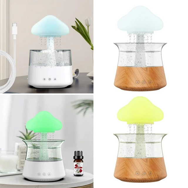 Rain Cloud Humidifier Mushroom Lamp Colorful Luminous Ultrasonic  Aromatherapy Diffuser USB Air Purifier Humidifier Perfume Spray - AliExpress