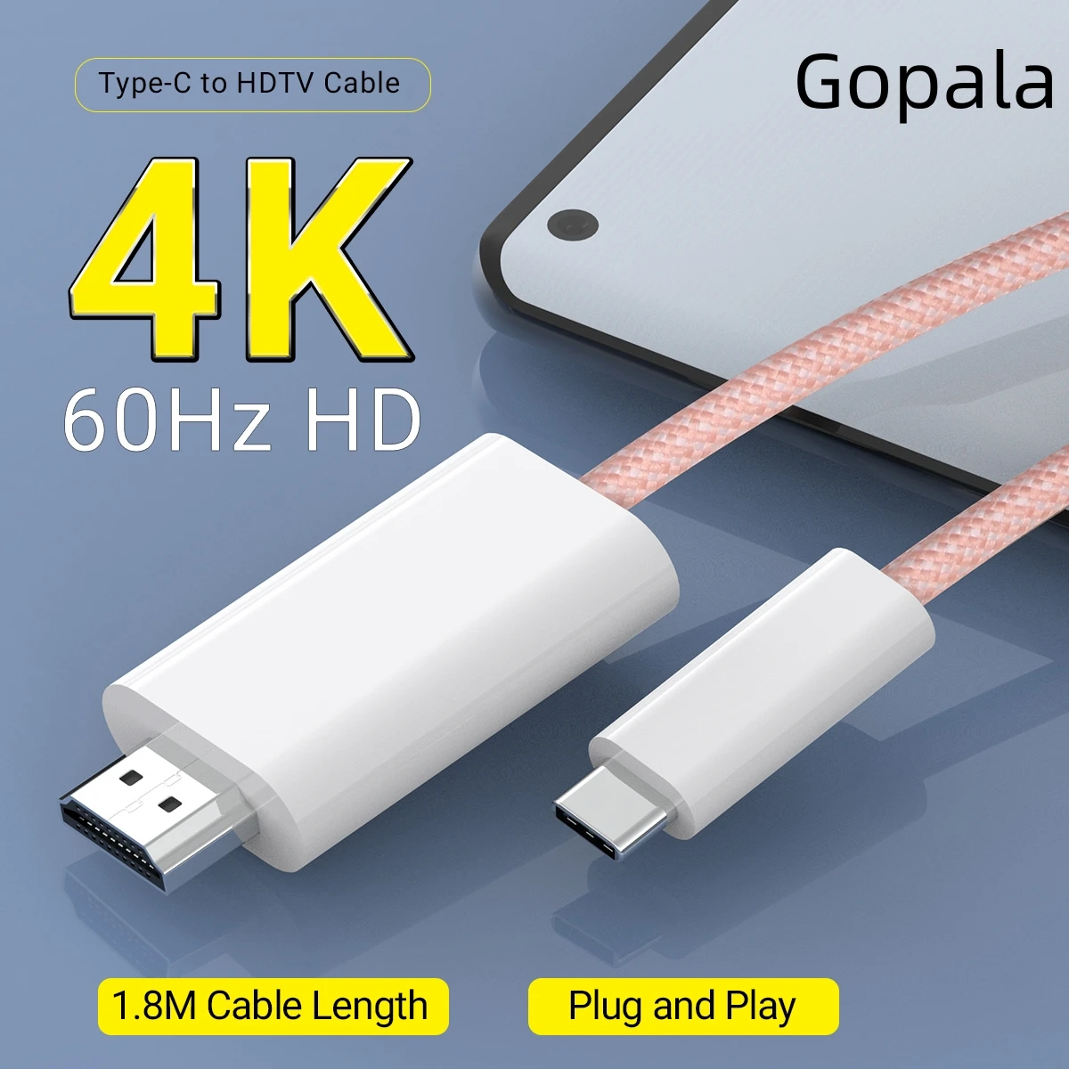 USB C 타입 HDMI 케이블 썬더볼트 4/3, 아이폰 15 프로 맥스 맥북 프로..