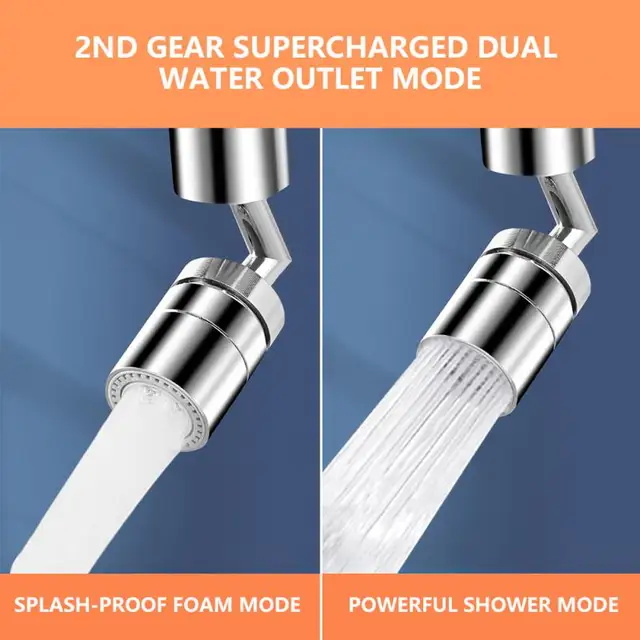 720 ° Forgó Fröccsöntés Szűrő Csaptelephosszabbító Permetező Fej Rugalmas Hab Fúvóka Fürdőszoba Csapteljesítmény -Adapter Konyhai Kiegészítők - Image 4