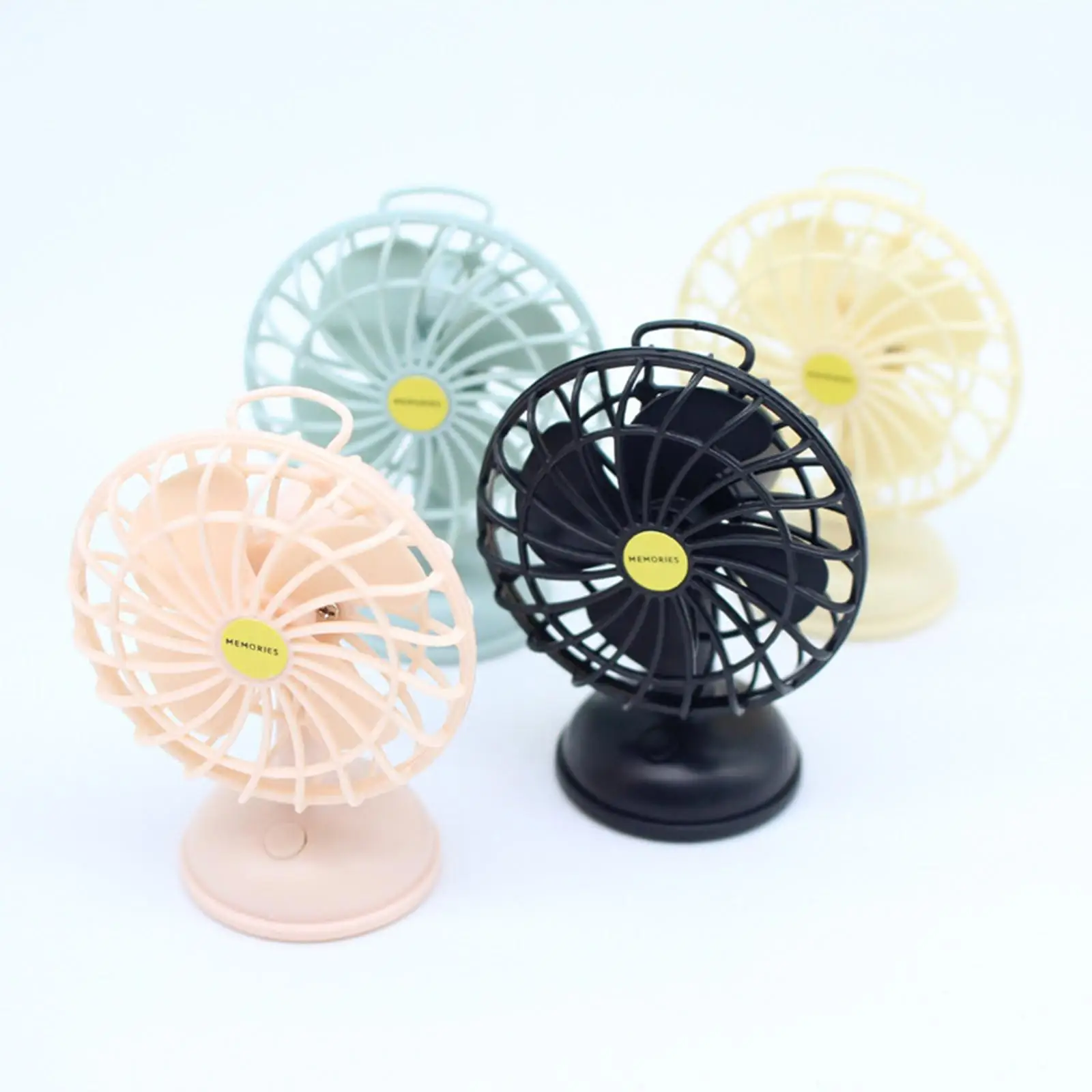 

Dollhouse Desk Fan 1:12 1:6 Adjustable Speed Mini Tabletop Fan for Doll House Party Favors Mini Room Micro Landscape Accessory