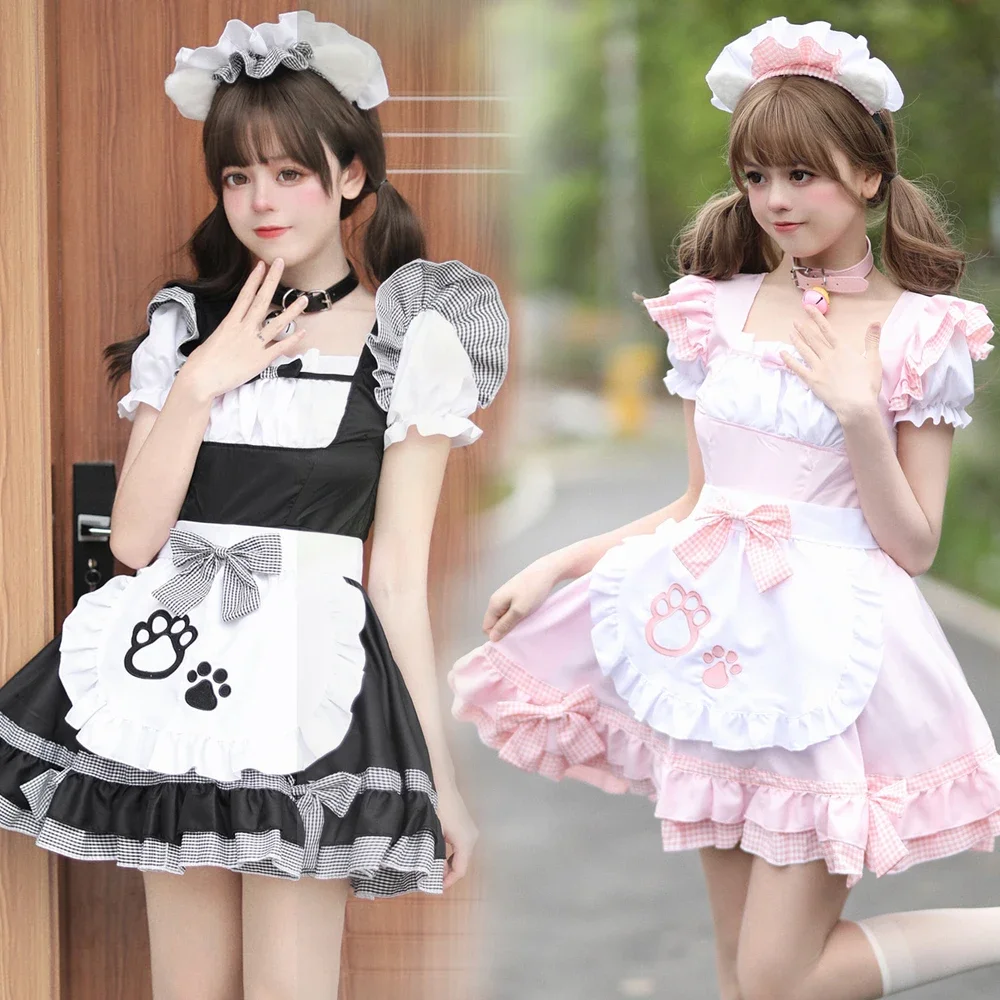 

Catgirl Maid Outfit Cute Lolita Dress Plus Size Cosplay Costume Woman Skirt Suit Uniform Set Carnival Party Halloween Costume